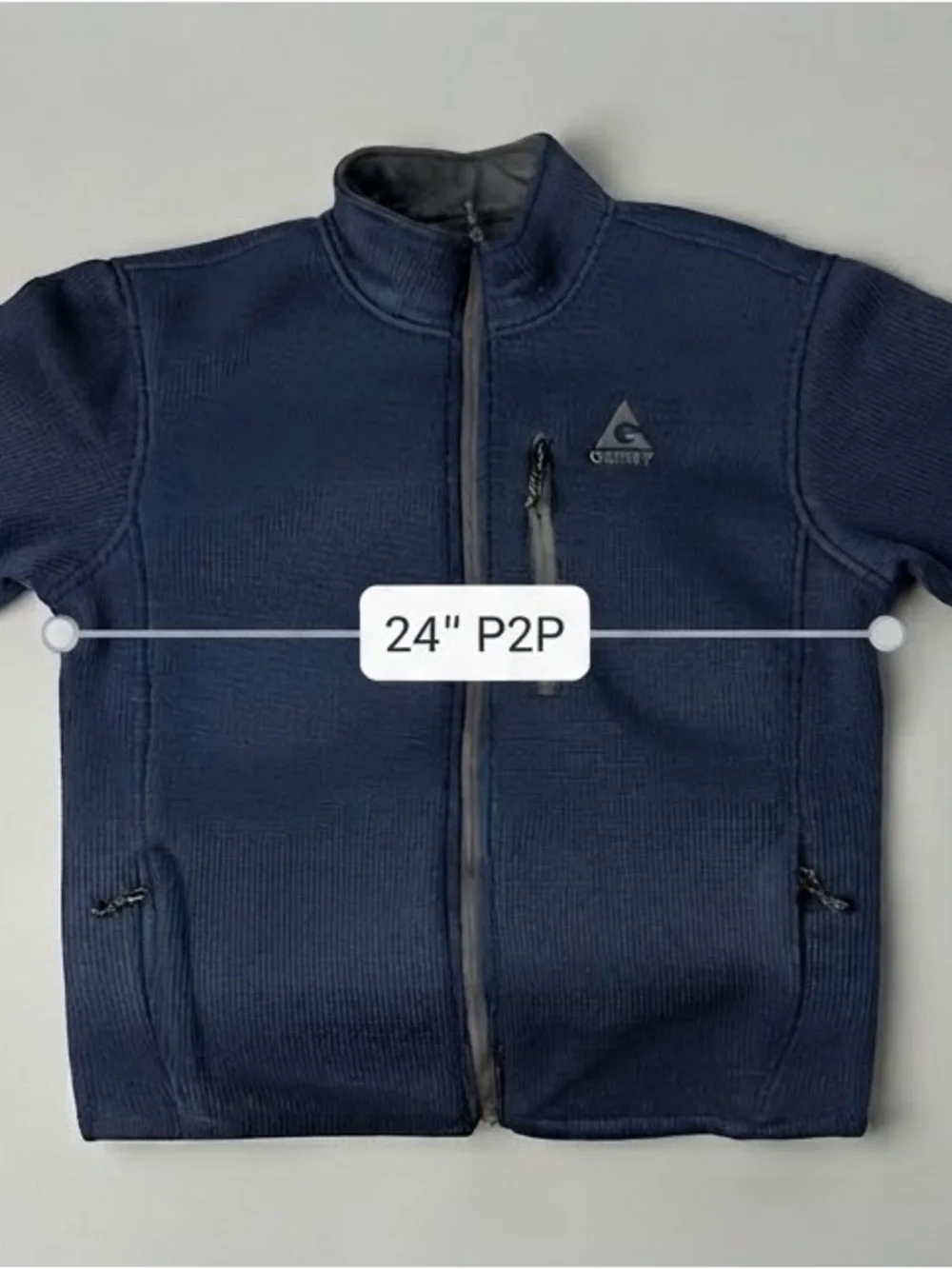 GERRY Navy Blue Full Zip Fleece Jacket Mens L Outdoor